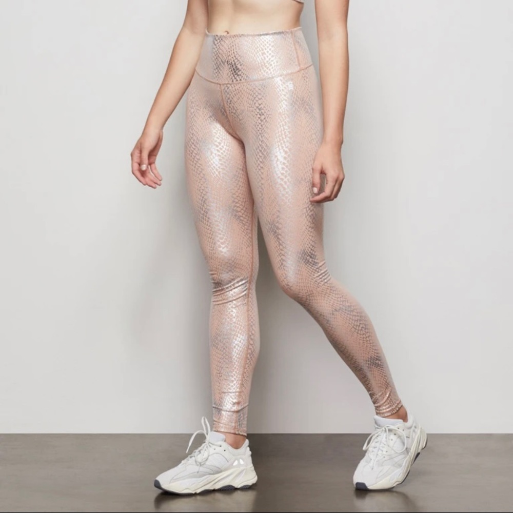 Good American Foil Quarts Snake Leggings Sz.3/L